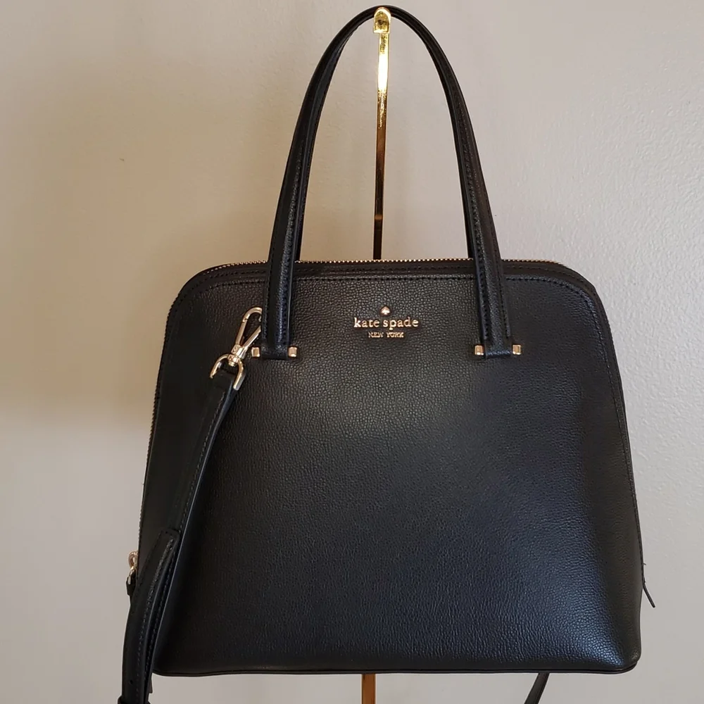 🎉HP🎉! Kate Spade ♥️NWT♥️ Medium Black Dome Satchel! - Picture 1 of 16